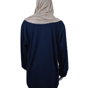 TFM Basic Plain Women's Drop Shoulder Long Full Sleeve Navy Blue T-Shirt