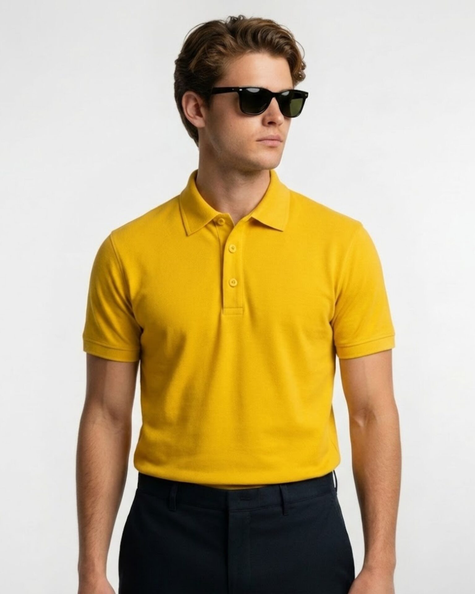 Mars Polo Half Sleeve Yellow T-Shirt 1 Mars Polo Half Sleeve Yellow T-Shirt
