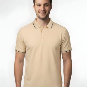 Tippin Polo Half Sleeve Beige T-Shirt
