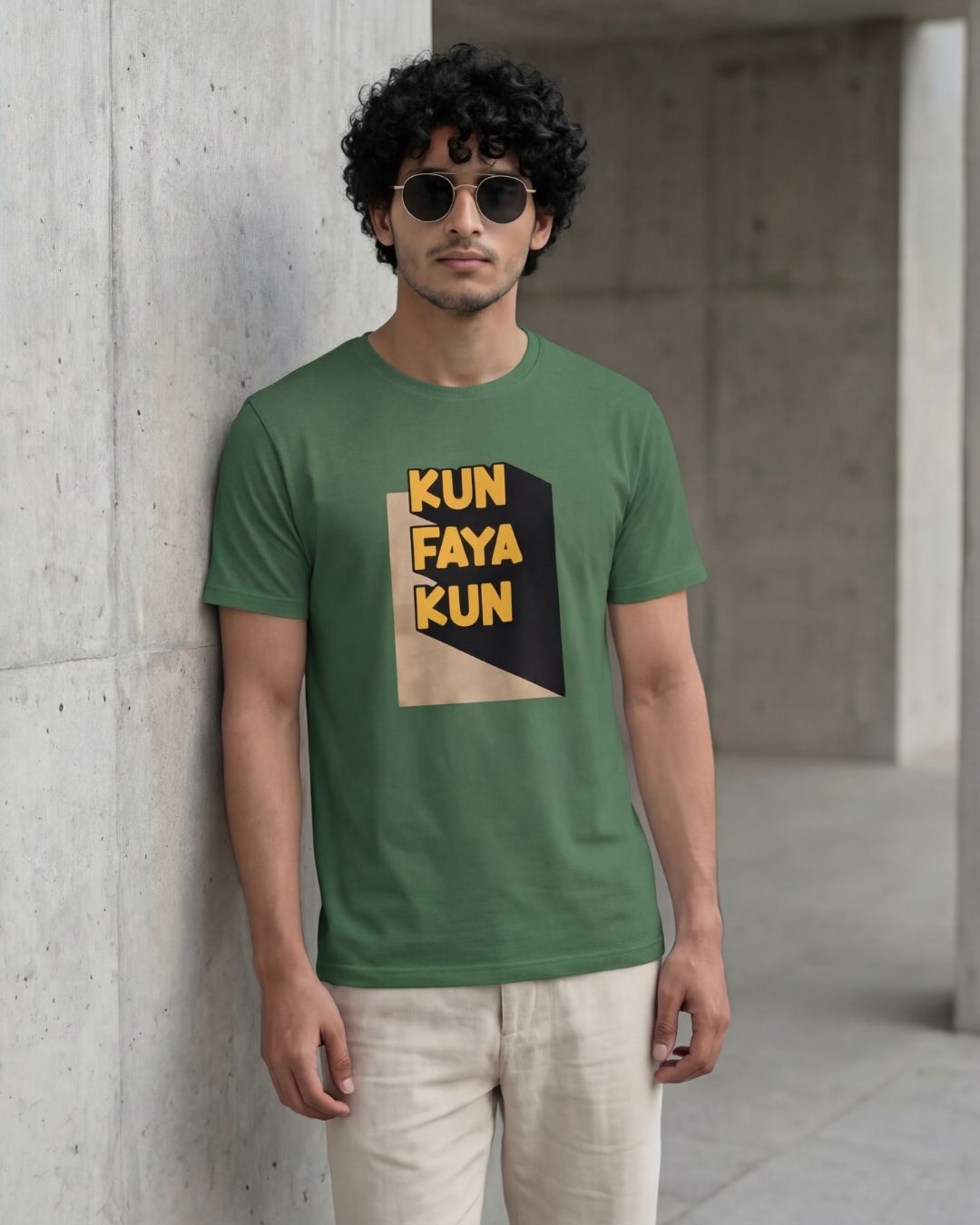 Kun Faya Kun Half Sleeve Islamic T-Shirt 1 Kun Faya Kun Half Sleeve Islamic T-Shirt
