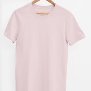TFM Basics Plain Round Neck Half Sleeve Light Baby Pink T-Shirt