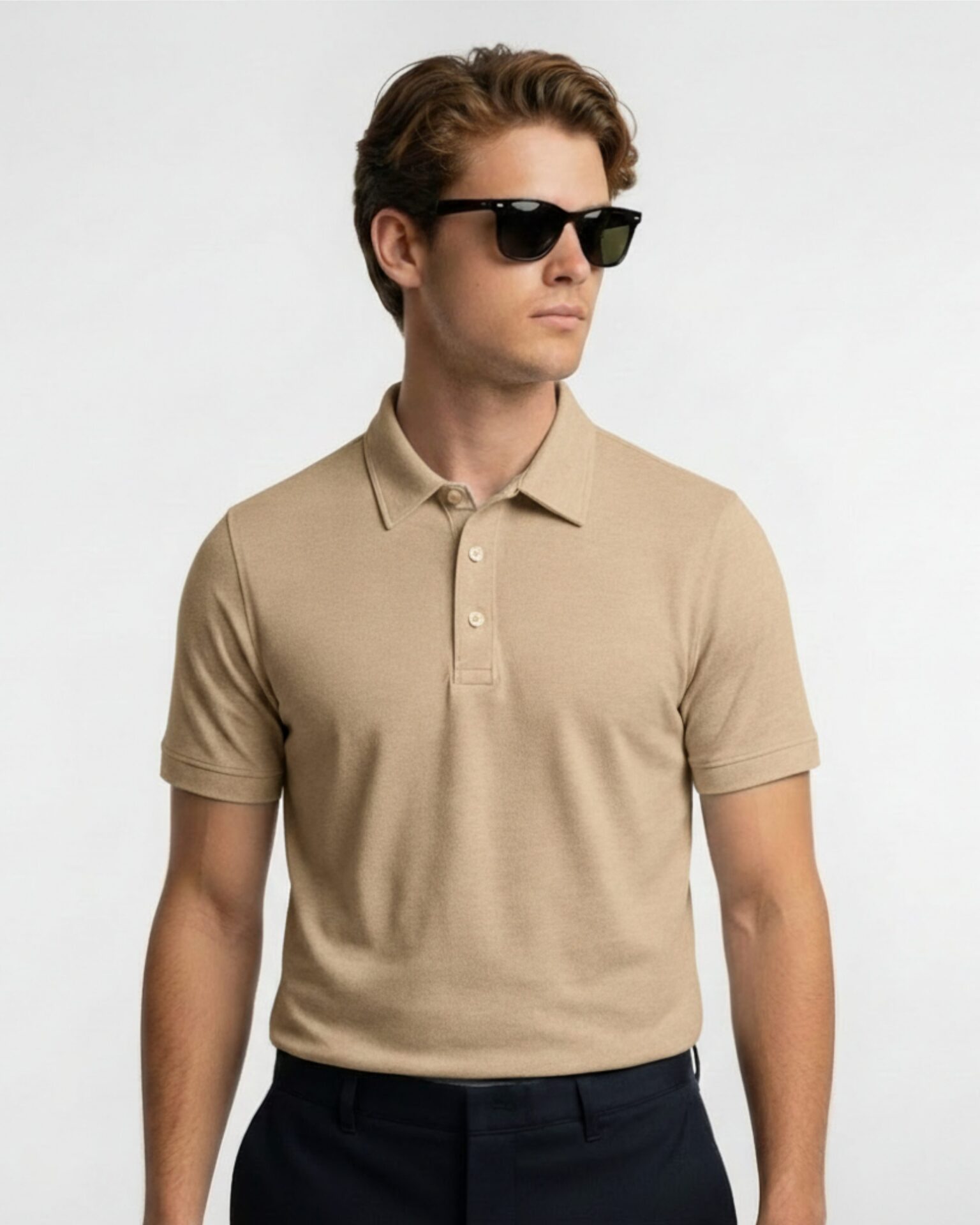 Mars Polo Half Sleeve Beige T-Shirt 1 Mars Polo Half Sleeve Beige T-Shirt