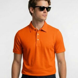 Mars Polo Half Sleeve Orange T-Shirt