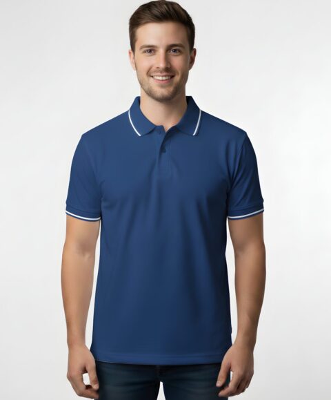 Tippin Polo Half Sleeve Royal Blue T-Shirt