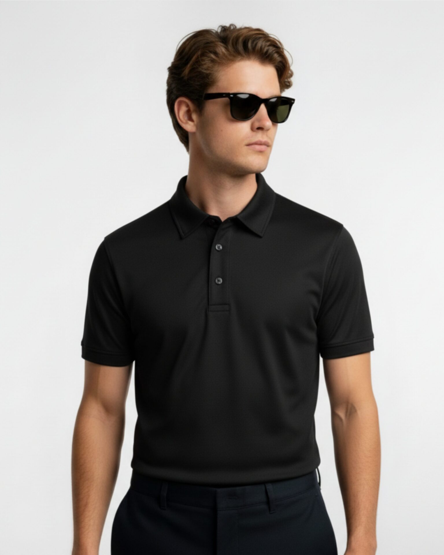 Mars Polo Half Sleeve Black T-Shirt 1 Mars Polo Half Sleeve Black T-Shirt
