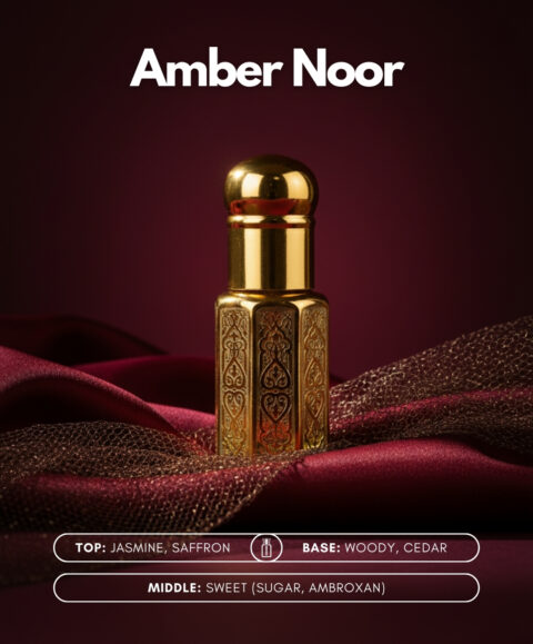 Amber Noor Roll-On Attar (Premium Wooden Box, 6ml)
