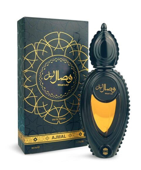 Ajmal Perfumes for Men Wisal Layl Eau De Parfum – 1.7 oz Perfume for Men| Everyday Long Lasting Masculine Fragrance | Spicy Oriental Perfume Fruity Spicy Oud Scent | Made in Dubai
