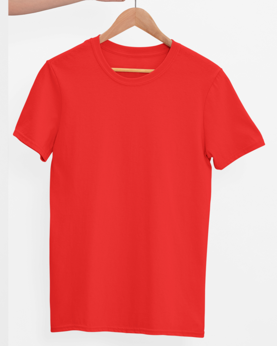 TFM Basics Plain Round Neck Half Sleeve Red T-Shirt 1 TFM Basics Plain Round Neck Half Sleeve Red T-Shirt