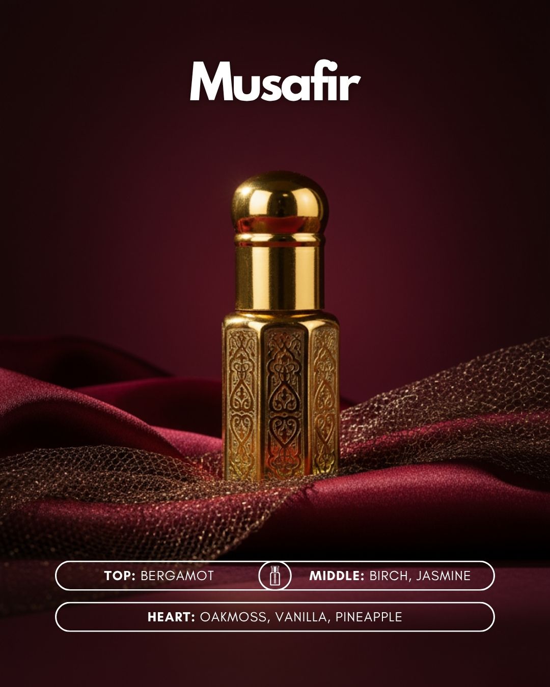 Musafir Roll-On Attar (Premium Wooden Box, 6ml) 1 Musafir Roll-On Attar (Premium Wooden Box, 6ml)