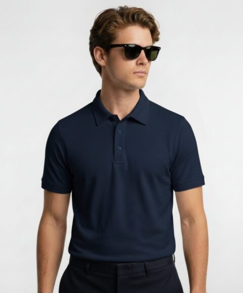 Mars Polo Half Sleeve Navy Blue T-Shirt