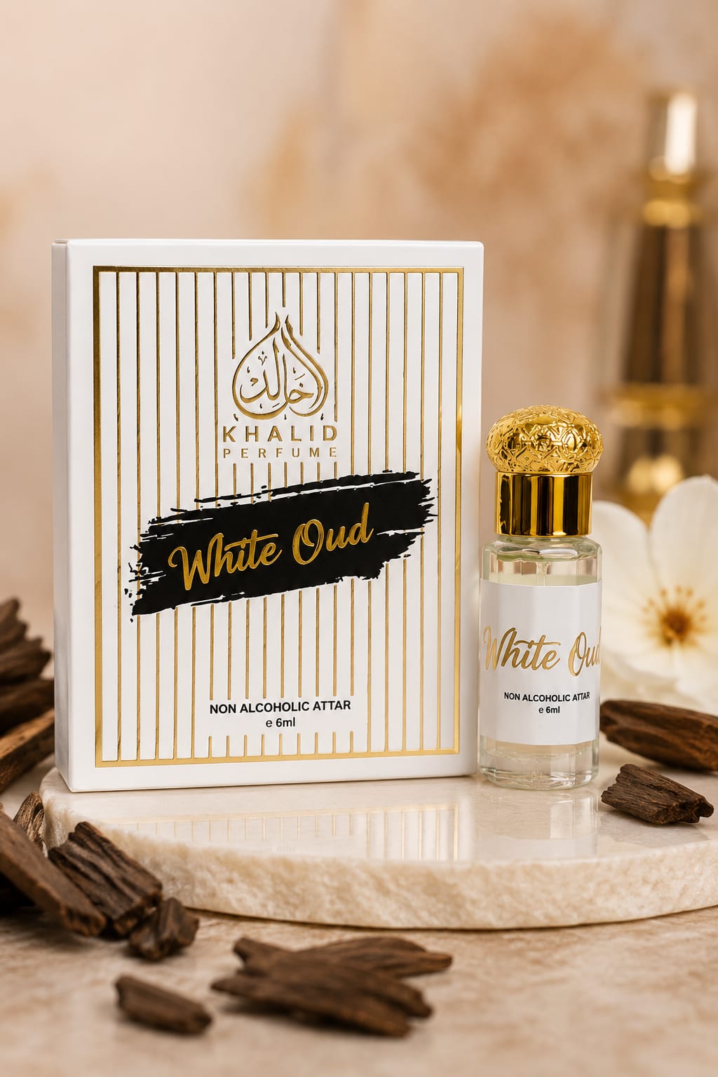 Khalid Perfume White Oud Attar 6ml 1 Khalid Perfume White Oud Attar 6ml
