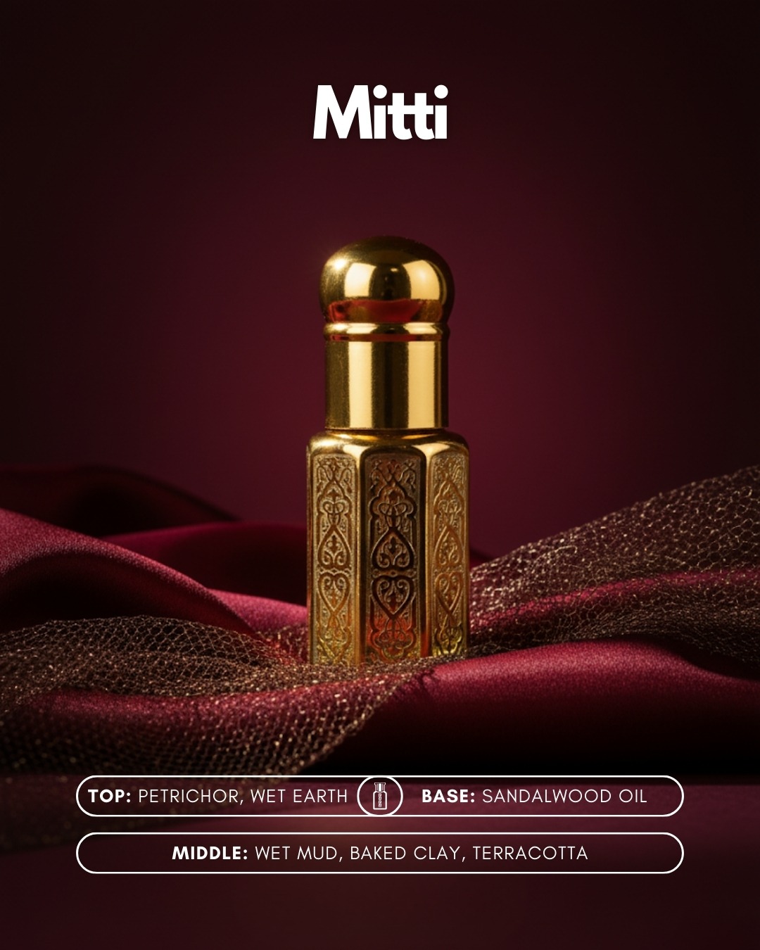 Mitti Roll-On Attar (Premium Wooden Box, 6ml) 1 Mitti Roll-On Attar (Premium Wooden Box, 6ml)