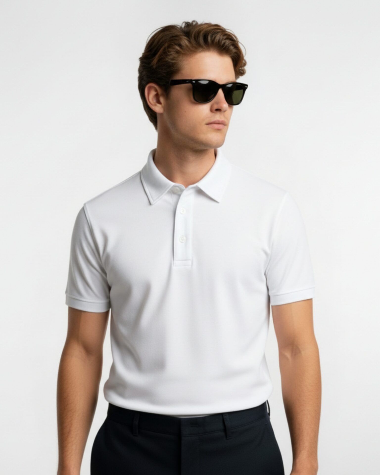 Mars Polo Half Sleeve White T-Shirt 1 Mars Polo Half Sleeve White T-Shirt
