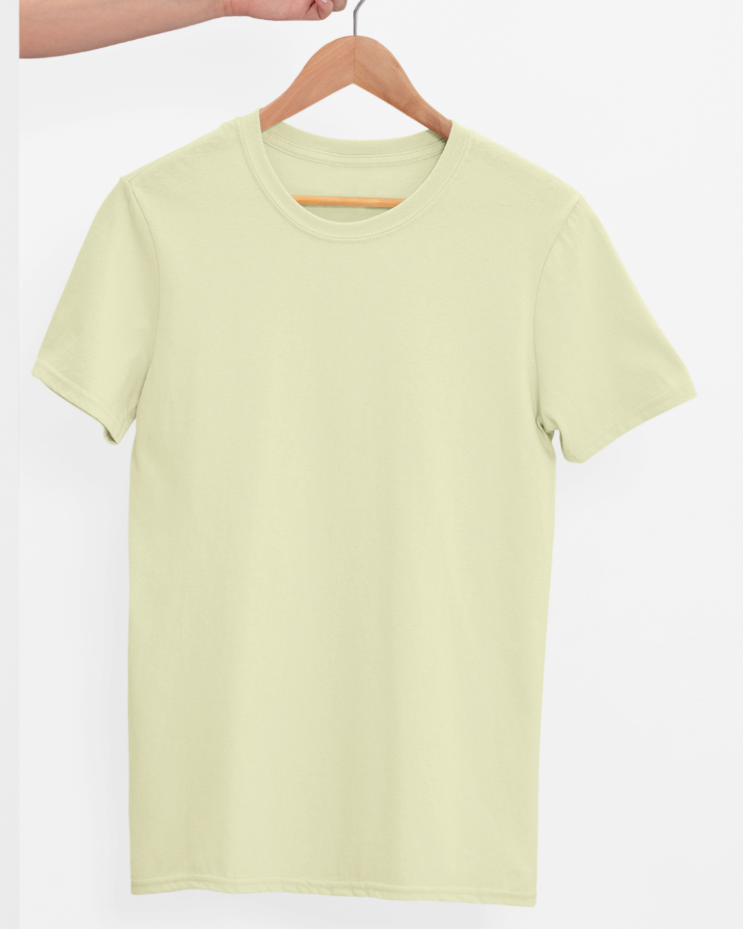 TFM Basics Plain Round Neck Half Sleeve Beige T-Shirt 1 TFM Basics Plain Round Neck Half Sleeve Beige T-Shirt