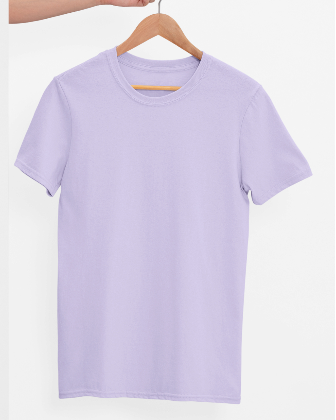 TFM Basics Plain Round Neck Half Sleeve Lavender T-Shirt 1 TFM Basics Plain Round Neck Half Sleeve Lavender T-Shirt