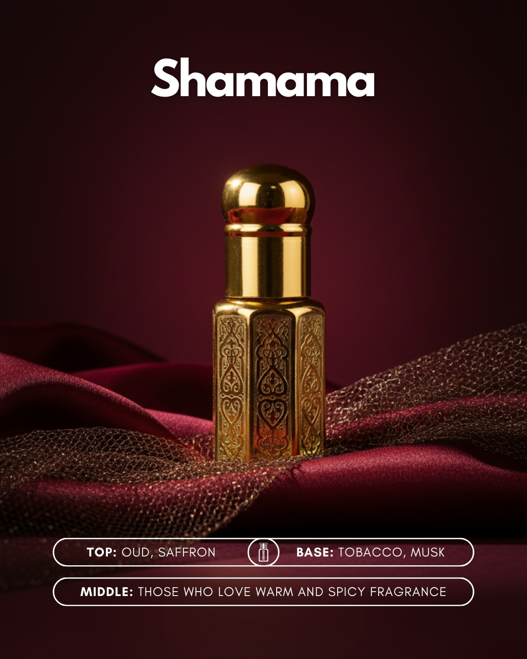 Shamama Roll-On Attar (Premium Wooden Box, 6ml) 1 Shamama Roll-On Attar (Premium Wooden Box, 6ml)