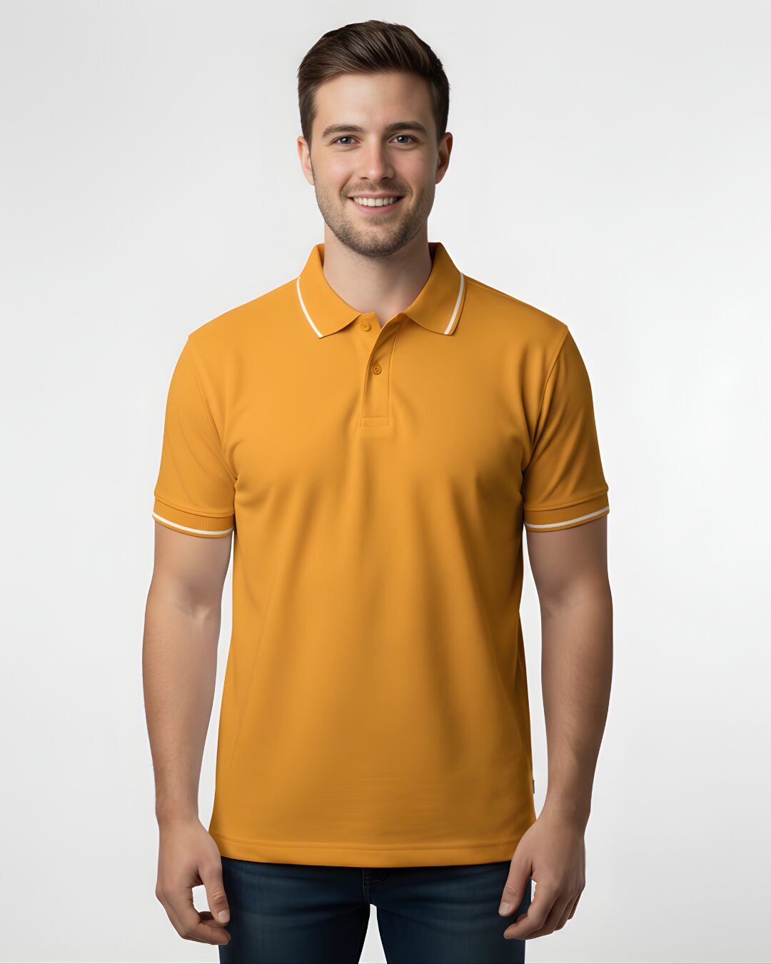 Tippin Polo Half Sleeve Mustard Yellow T-Shirt 1 Tippin Polo Half Sleeve Mustard Yellow T-Shirt