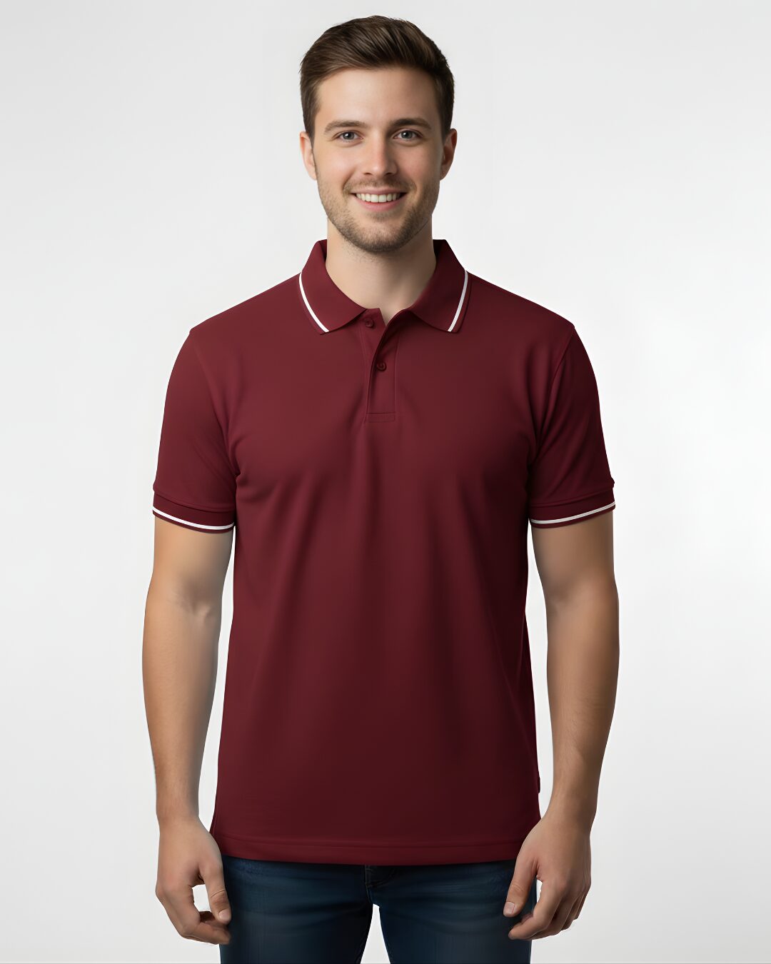 Tippin Polo Half Sleeve Maroon T-Shirt 1 Tippin Polo Half Sleeve Maroon T-Shirt