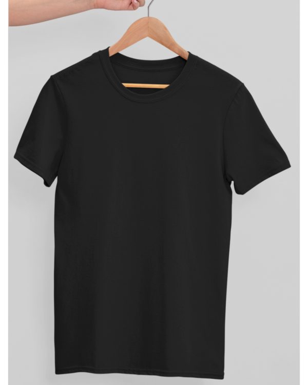 TFM Basics Plain Round Neck Half Sleeve Black T-Shirt