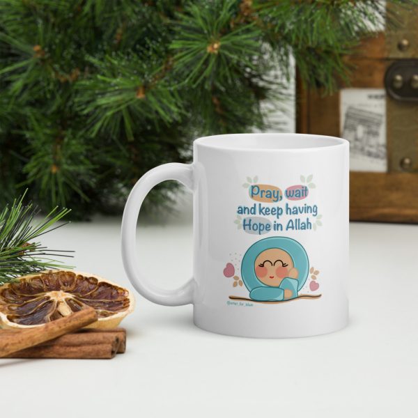 Hope in Allah White Mug - Image 2