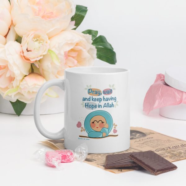 Hope in Allah White Mug - Image 10