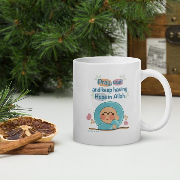 Hope in Allah White Mug - Image 8