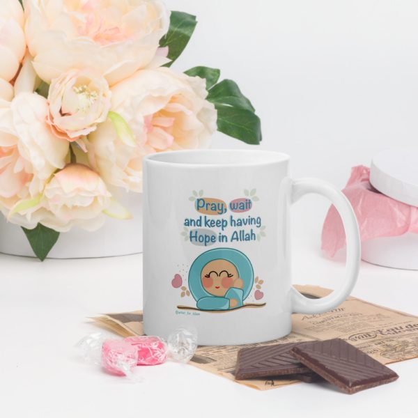 Hope in Allah White Mug - Image 7