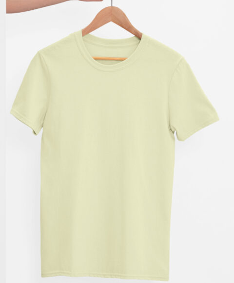 TFM Basics Plain Round Neck Half Sleeve Beige T-Shirt