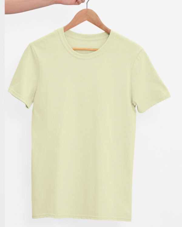 TFM Basics Plain Round Neck Half Sleeve Beige T-Shirt