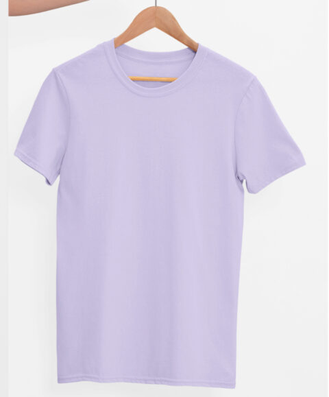 TFM Basics Plain Round Neck Half Sleeve Lavender T-Shirt