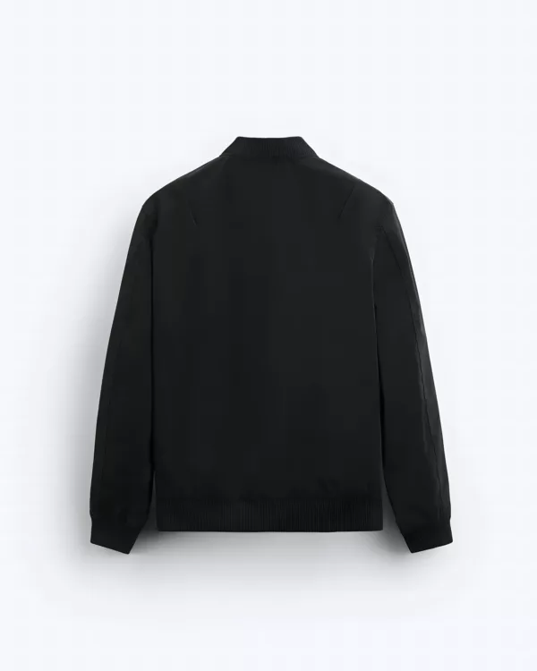 HABIBI MINIMAL Black Bomber Jacket - Image 3