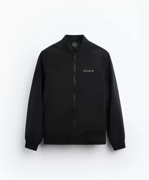 MOMIN MINIMAL Black Bomber Jacket