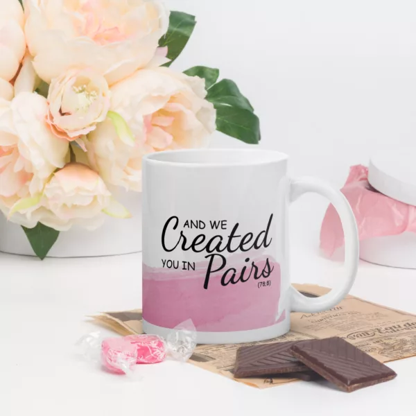 Created You In Pairs Pink Mug - Image 3