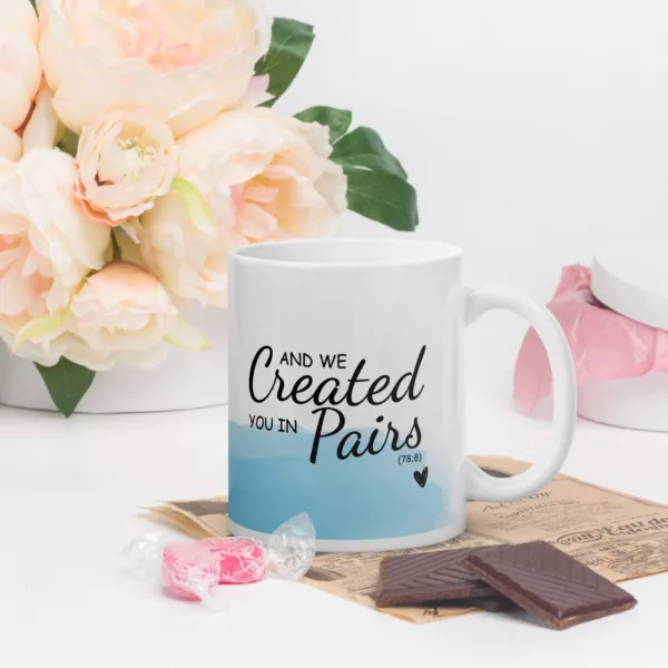 Created You In Pairs Blue Mug - Image 6