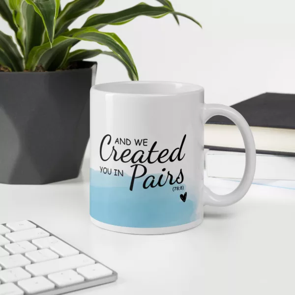 Created You In Pairs Blue Mug - Image 3
